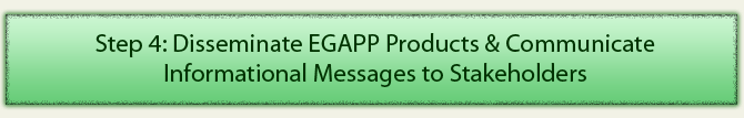 Step 4: Disseminate EGAPP Products & Communicate Informational Messages to Stakeholders